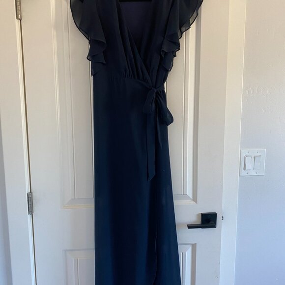 VICI Slow Motion Wrap Maxi Dress - Navy - M - Picture 7 of 8